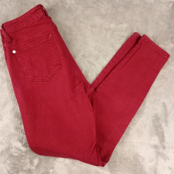 Judy Blue Womens Skinny Fit Red Jeans Size 3/26 - Picture 1 of 14